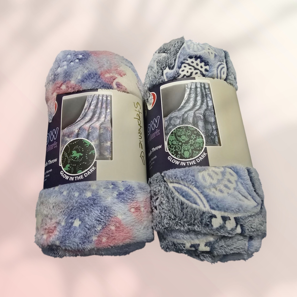 Glow in the Dark Fleece Blanket - Multicolor